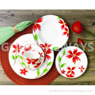 New bone china tableware with flower design